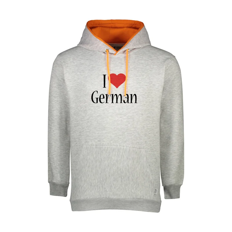 هودی مردانه دورس داخل کرکی آستر نارنجی کد 3-209