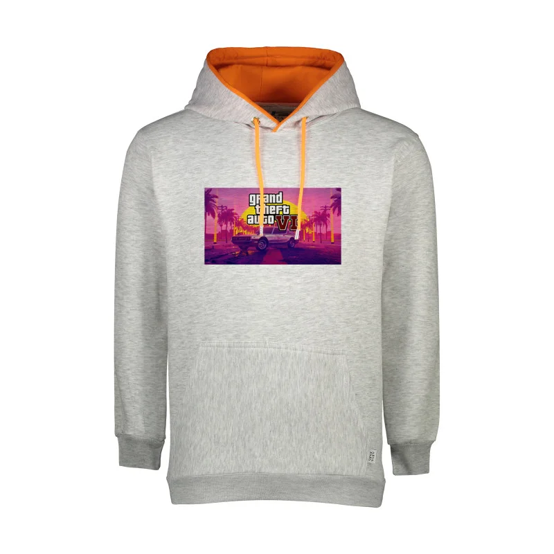 هودی مردانه دورس داخل کرکی آستر نارنجی کد 217