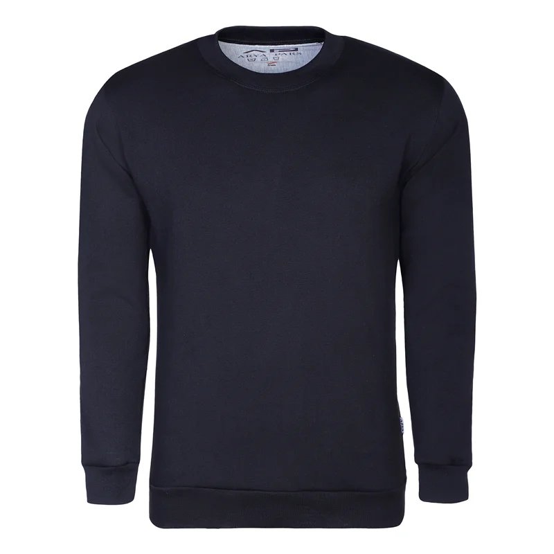 سویشرت یقه گرد دورس داخل کرکی مشکی ساده برند آریا پارس   امکان پرداخت در محل